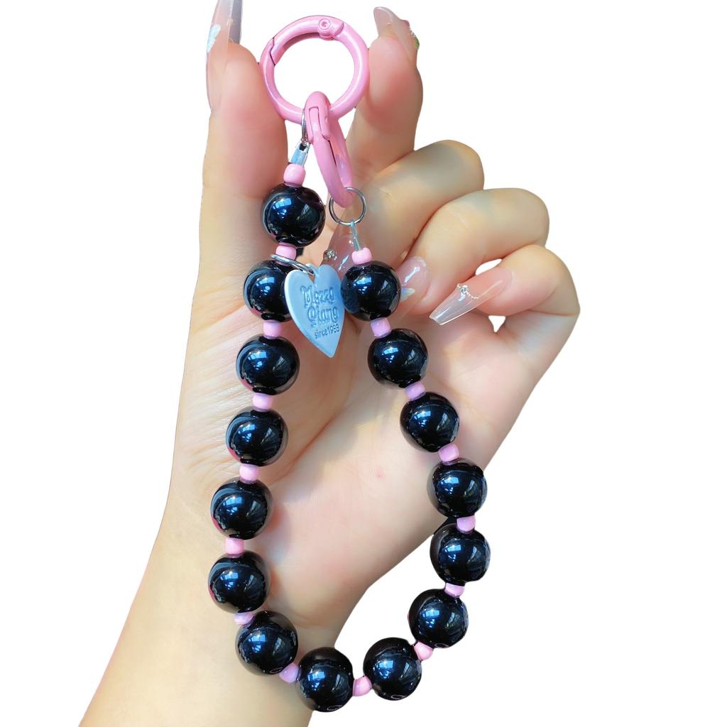 Neue Koreanische Version Ins Kreative Dopamin Handy-Hängekette Perlen-Herz-Handy-Riemen Acryl-Handy-Kette