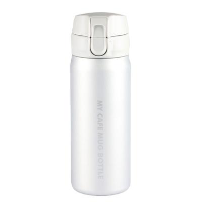 Pearl Metal Bottle Bottle Bottle Hrnek Bottle One Touch 350ml Cold Insulation Slim Type Matte Silver My Cafe Hrnek HB-4782