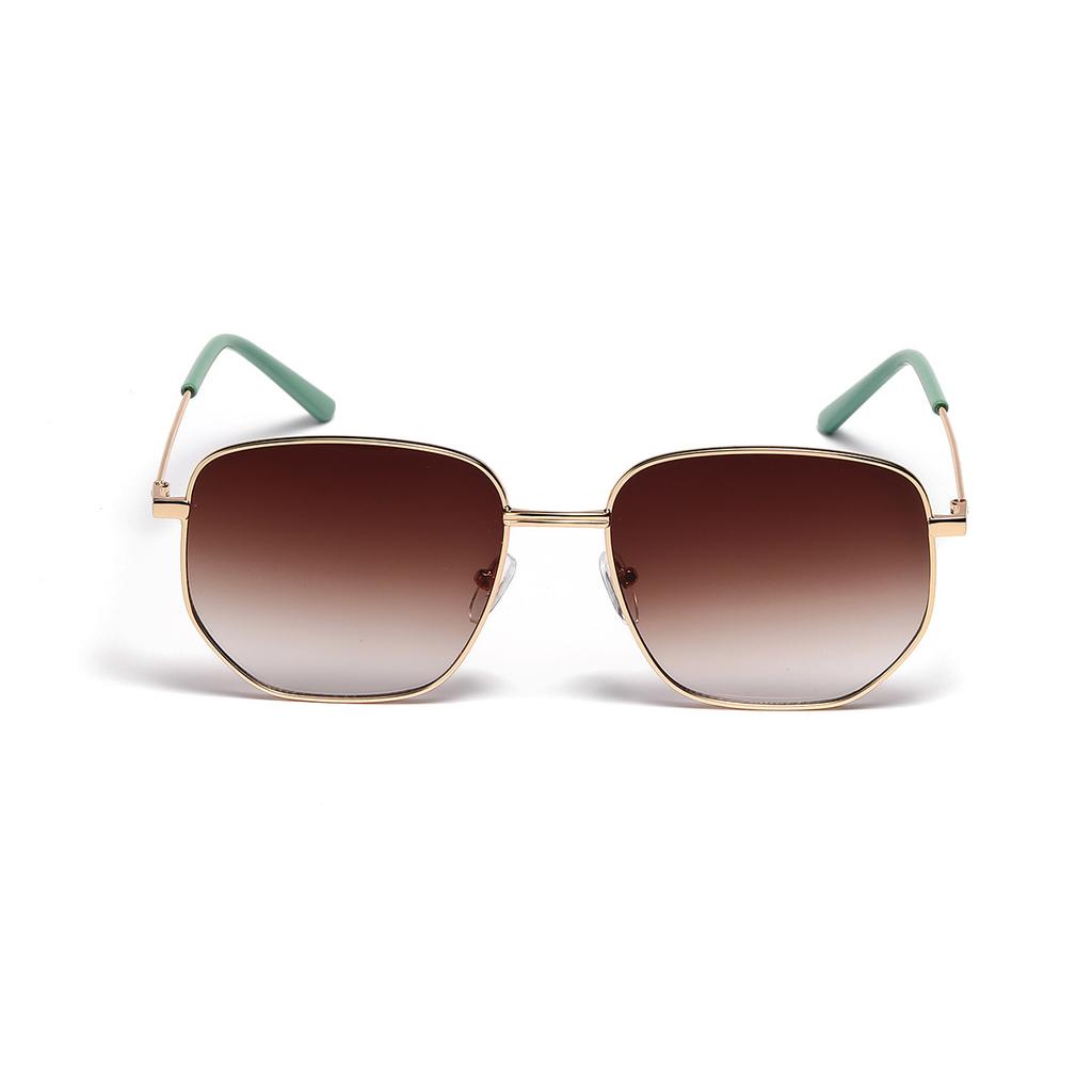 Metal Square Glasses Men'S Popular Design Sunglasses Women'S Big Face Plain Sunglasses Street Shooting