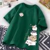 Summer cute hamster style sweet print daily wear short sleeved T-shirt women's loose casual teenage student short sleeved top