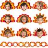 80 PCS Thanksgiving Turkey Photo Cutouts Fall Harvest Turkey Decorations Bulletin Board Autumn Turkey Paper Cut-Outs Classroom Decor for Photo DIY