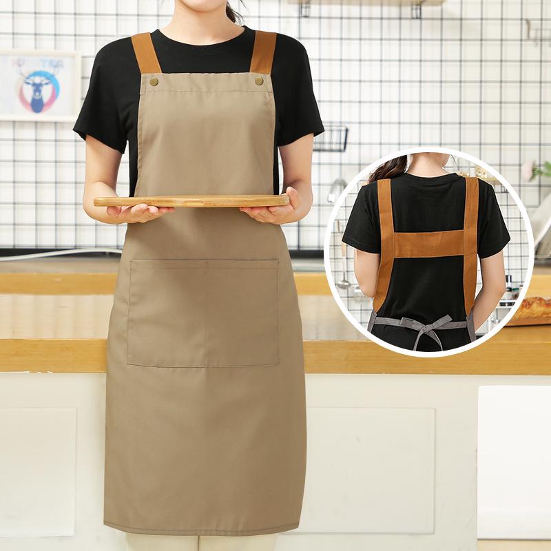 

Nordic Canvas Apron with Custom Logo for Men & Women - Stylish Kitchen and Milk Tea Shop Uniform