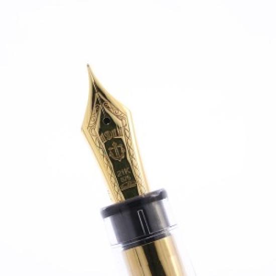 USED Sailor Profit 21 Transparent Fountain Pen, 21K Gold Nib, Fine Point