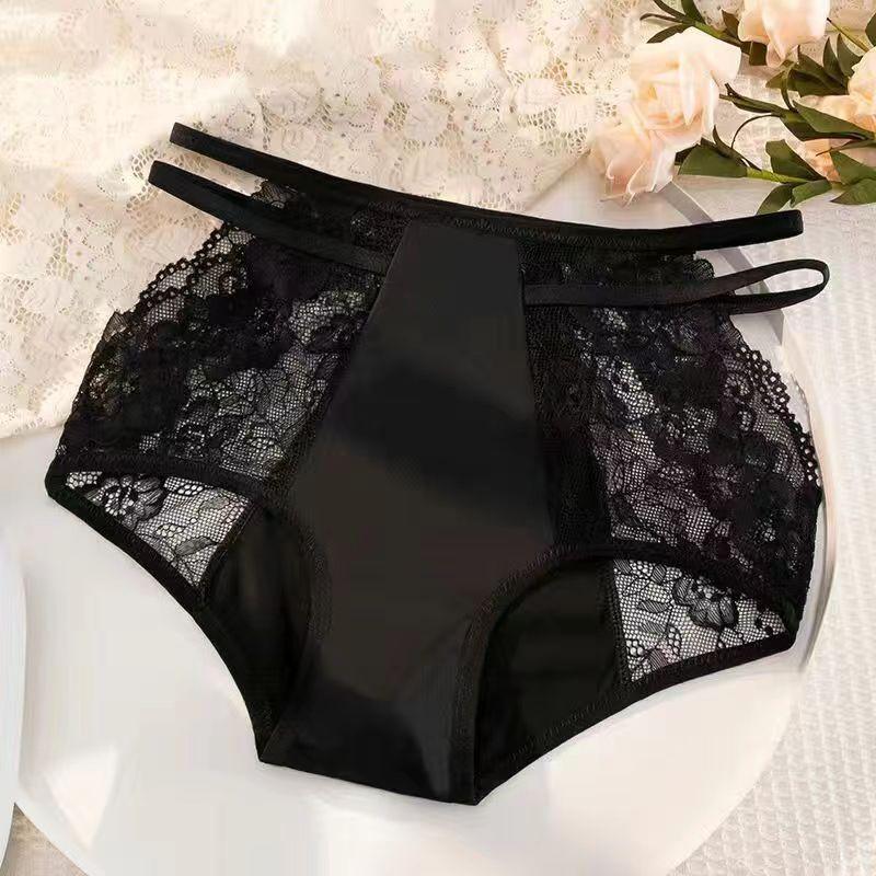 Frauen Sexy Spitzenhöschen Bequeme Unterhose Spitzenhöschen Einfarbige Dessous
