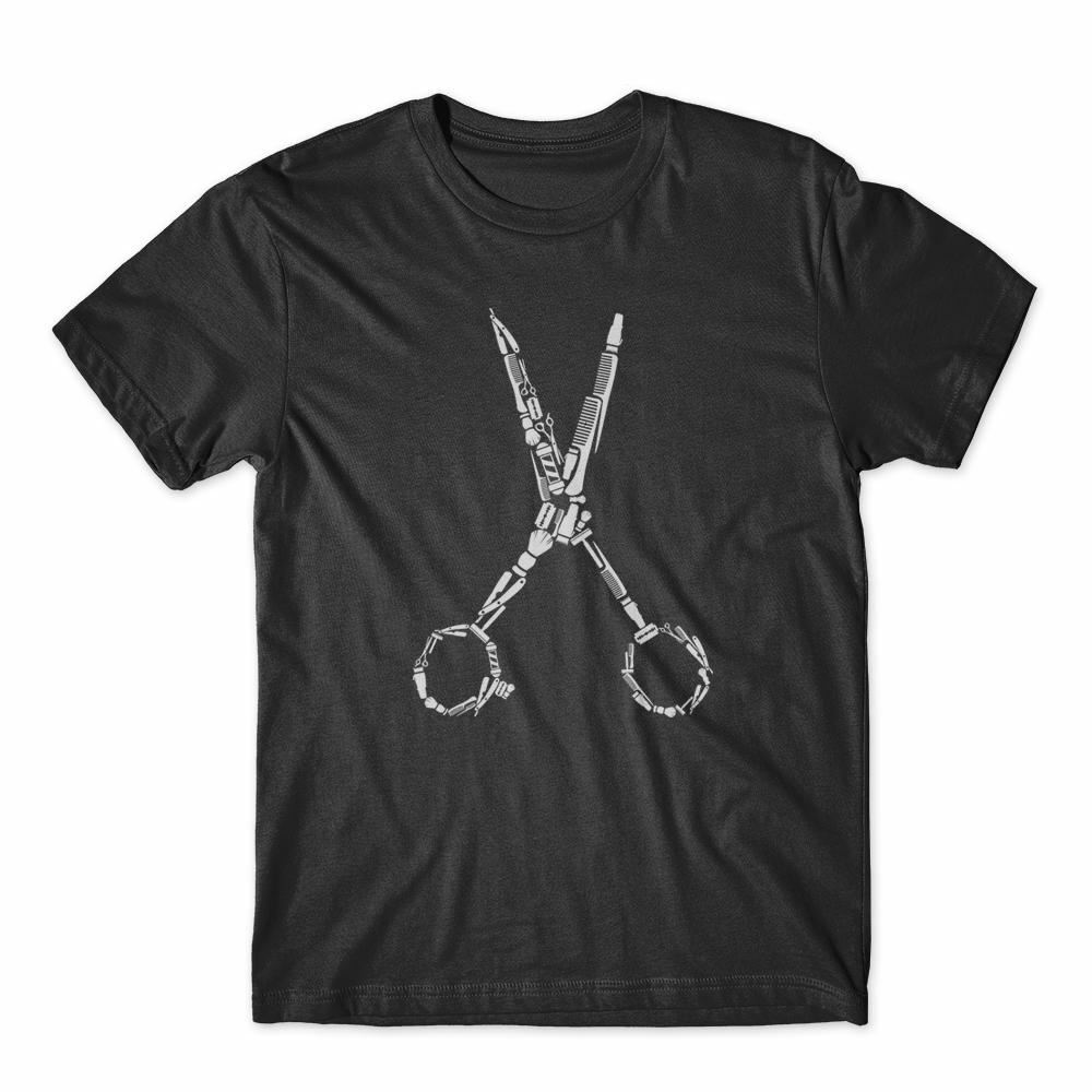 

Barber Stylish Scissors T-Shirt 100% Cotton Premium Tee NEW XL