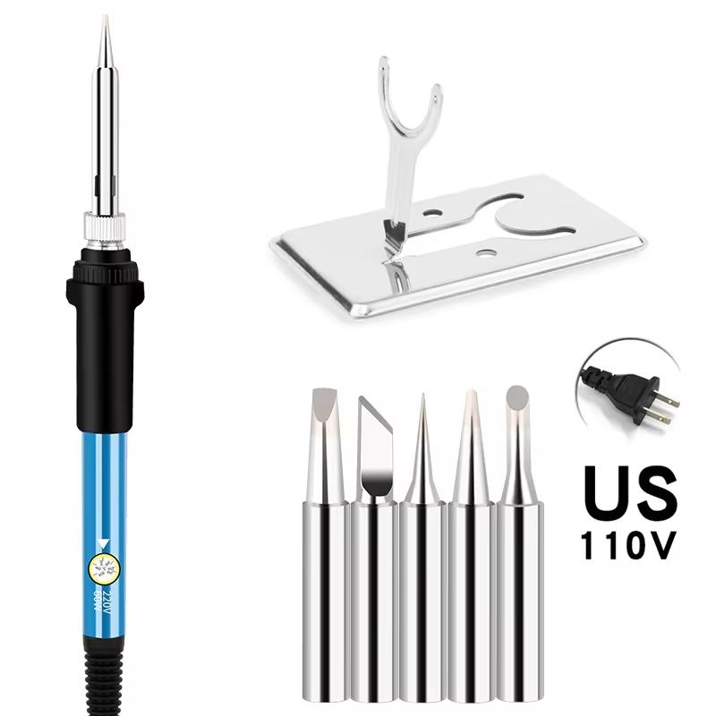 60W Electric Soldering Iron EU/US/UK Plug Temperature Adjustment Soldering Iron Household Electronic Welding Repair Tool