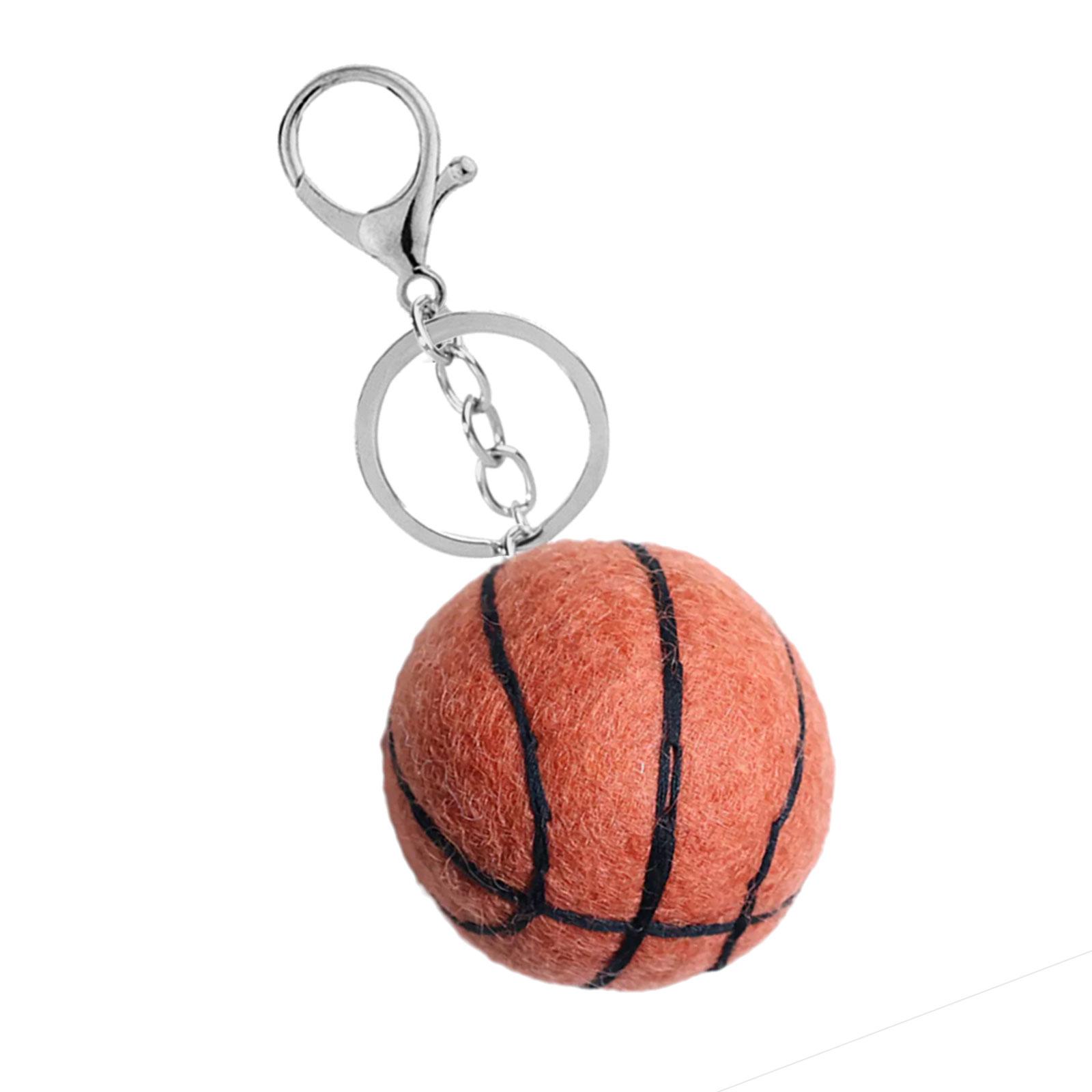 

Handmade Felt Pendant Keychain Rugby/Basketball/Football Keyring Bag Charm for Sports Enthusiasts and Fashion Lovers 2