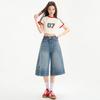 Women's 7/8 Wide-Leg Jeans 2026 Vintage High-Waisted Slimming Loose Pleated Pants