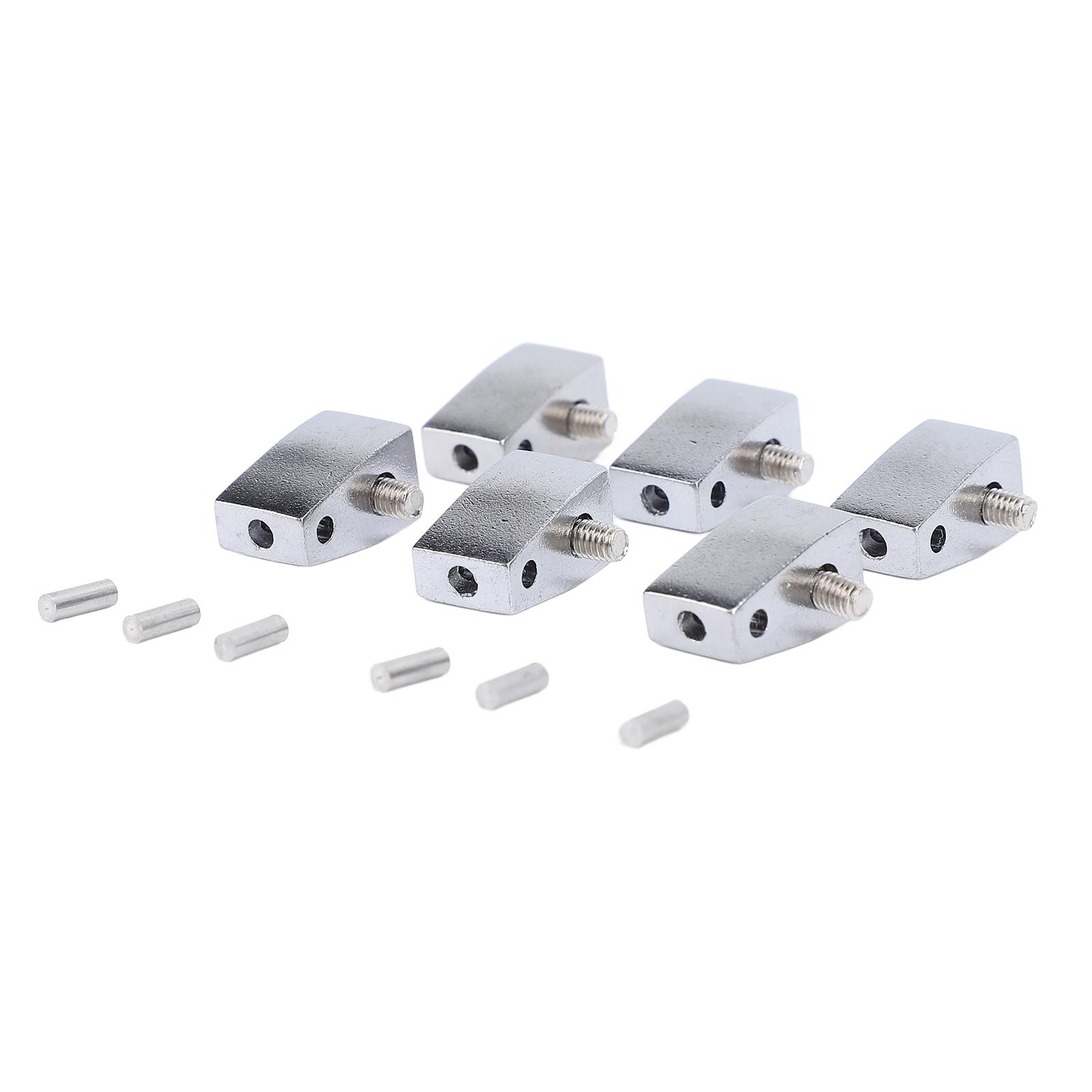 6Pcs Guitar String Locking Nut Split Type Bridge Lock Headless Electric Guitar Parts Accessories
