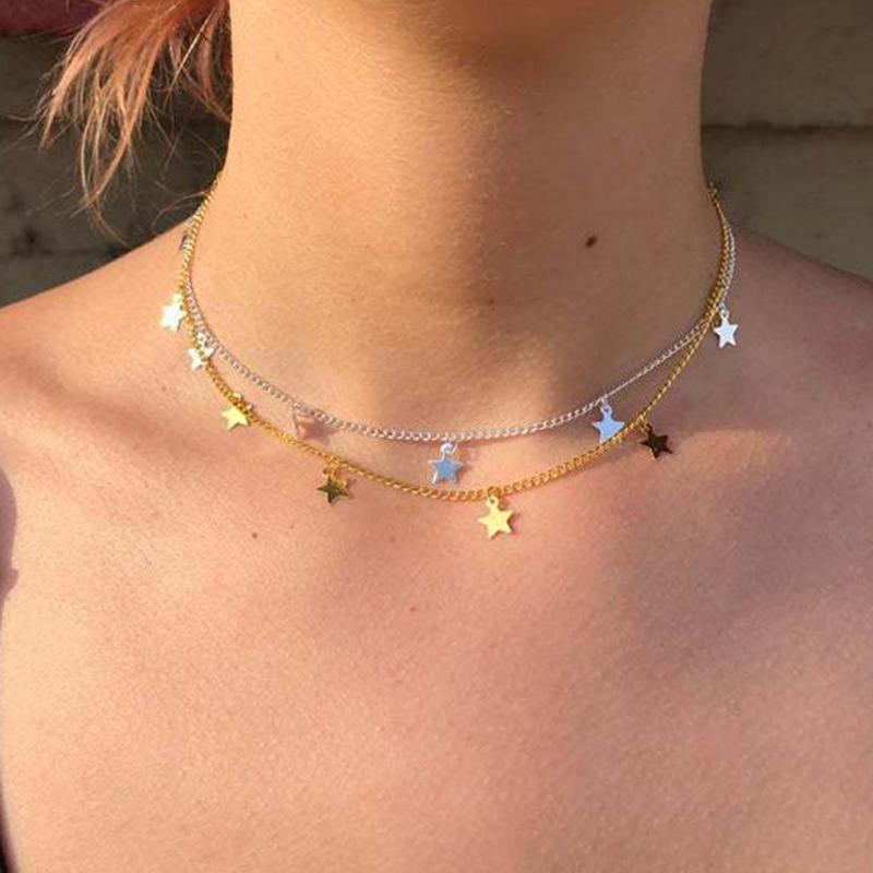 Colier cu stea de modă Choker în stil boho pentru cadouri de modă pentru femei Accesorii Bijuterii pentru petrecere de plivire