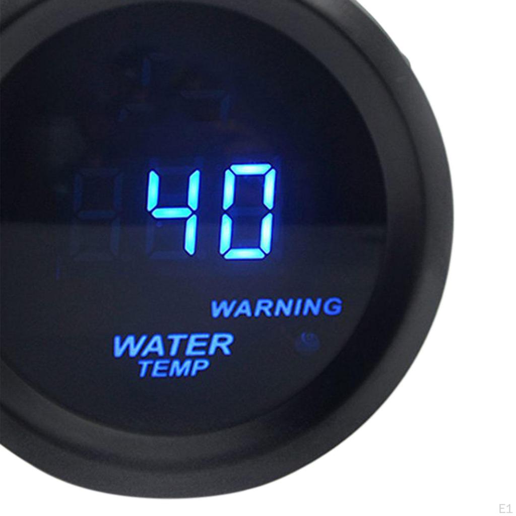 2" 52mm Digital Water Temp Gauge, LED Universal, Auto Parts, 12V Car