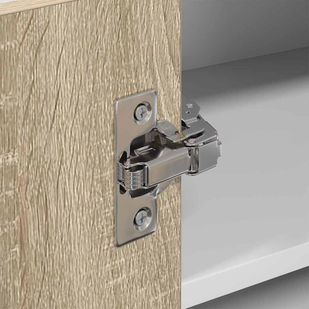 Hanging Cabinet In Sonoma Oak and White 57 X 57 X 40 Cm