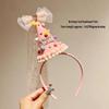 Birthday Hat with Veil Headband for Girls - Party Headwear and Photo Props