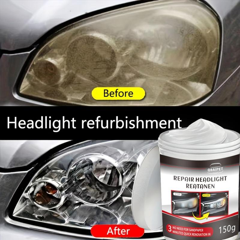 Auto Scheinwerfer Reparatur- und Polierset, Scheinwerfer-Reparaturset, Auto Scheinwerfer Polier-Reinigungs-Paste, Scheinwerferpflegemittel