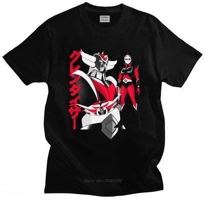Śmieszna koszulka Goldorak Gurendaiza Męska z krótkim rękawem Czysta bawełna T-shirt Rekreacyjna Anime Ufo Robot Goldrake Koszulki Modna koszulka