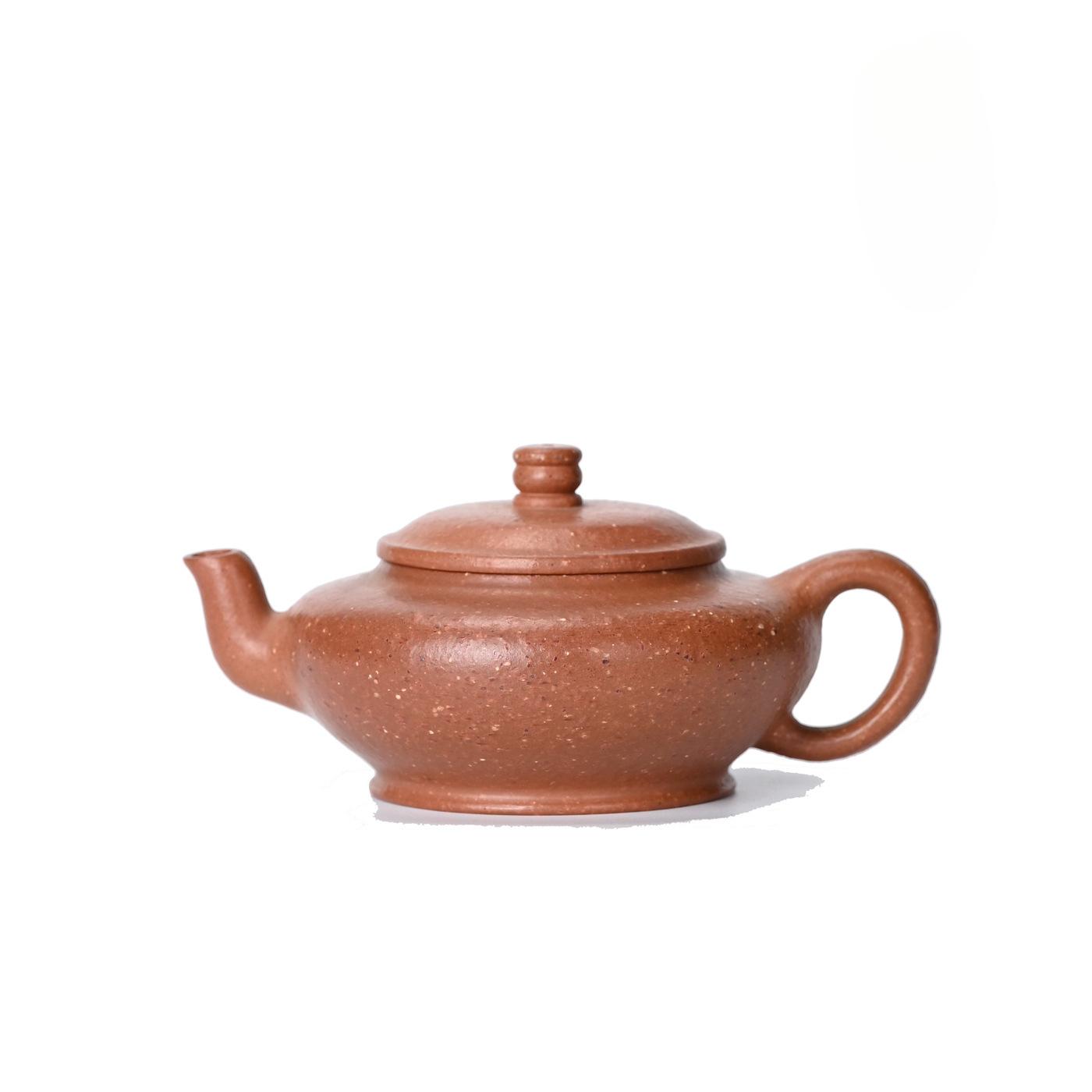 

250ml Traditional Yixing Purple Clay Teapots Handmade Short Pan Pot Raw Ore Agarwood Mud Kettle Zisha Tea Set For Tea Supplies