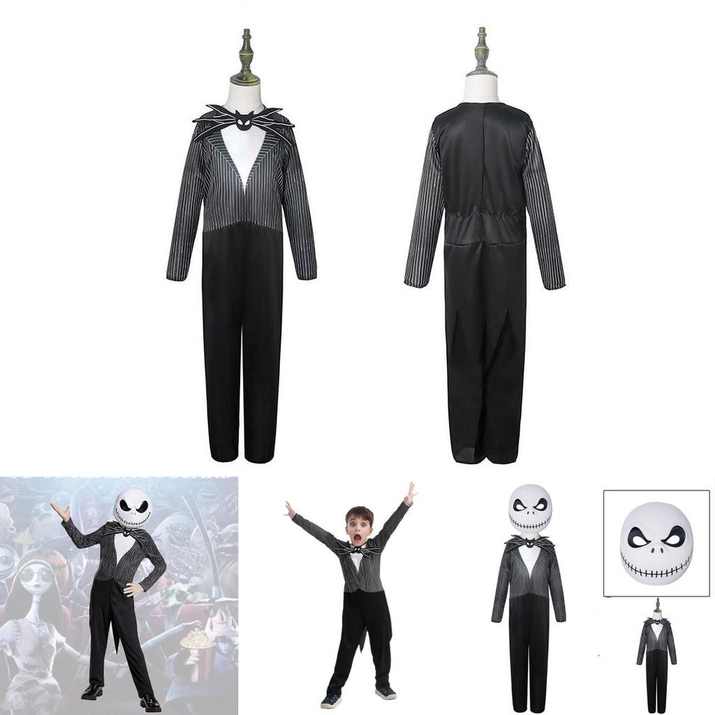 Kostium Cosplay Jacka Skellingtona Strój na Imprezę Halloween dla Chłopców