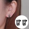 For Women Asymmetric Stud Earrings Stainless Steel Tooth Stud Earrings Doctor Nurse Accessories