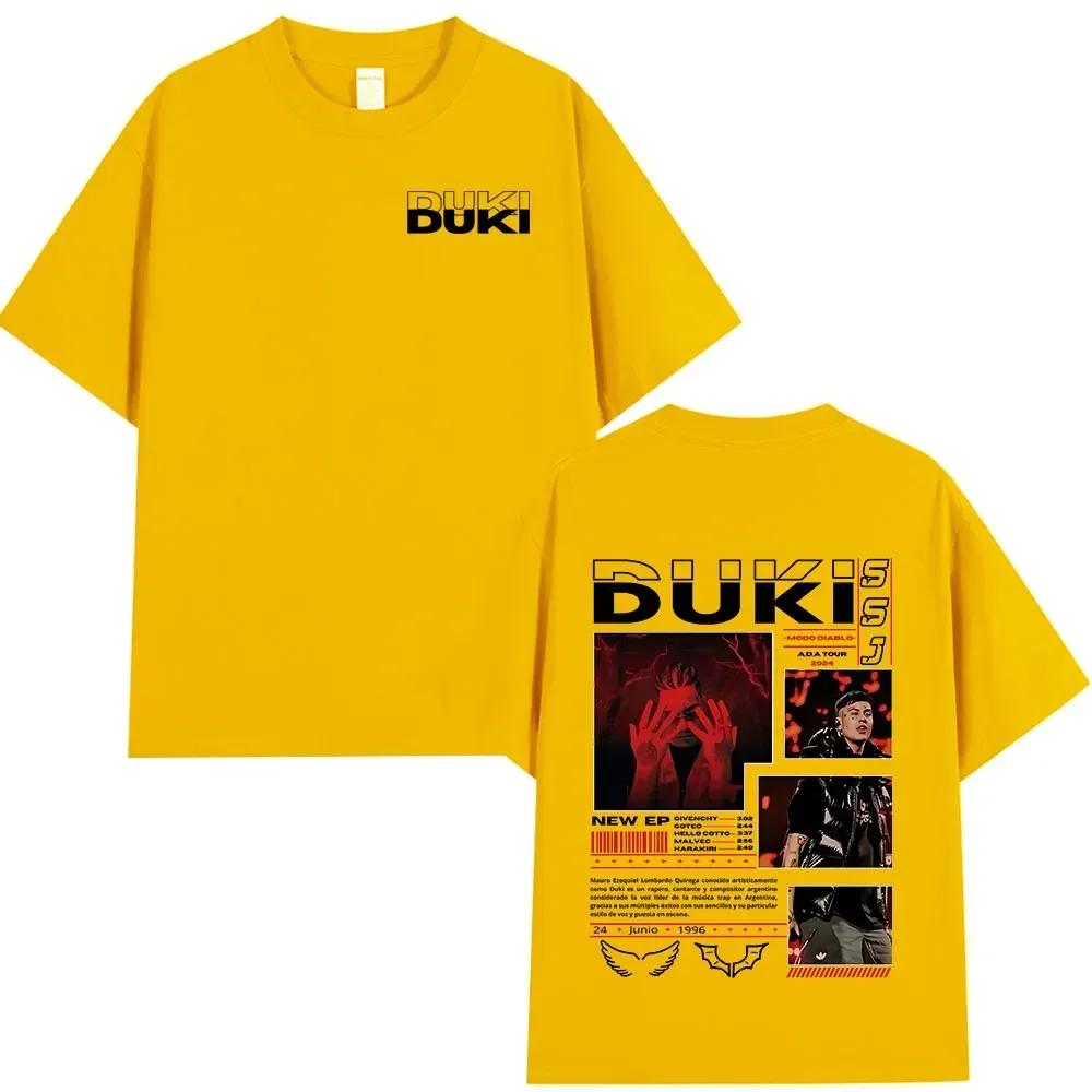 Rapper Duki ADA Tour Merch T-shirt Men's Women Clothing Cozy T-shirts Hip Hop Short Sleeve T Shirts Streetwear