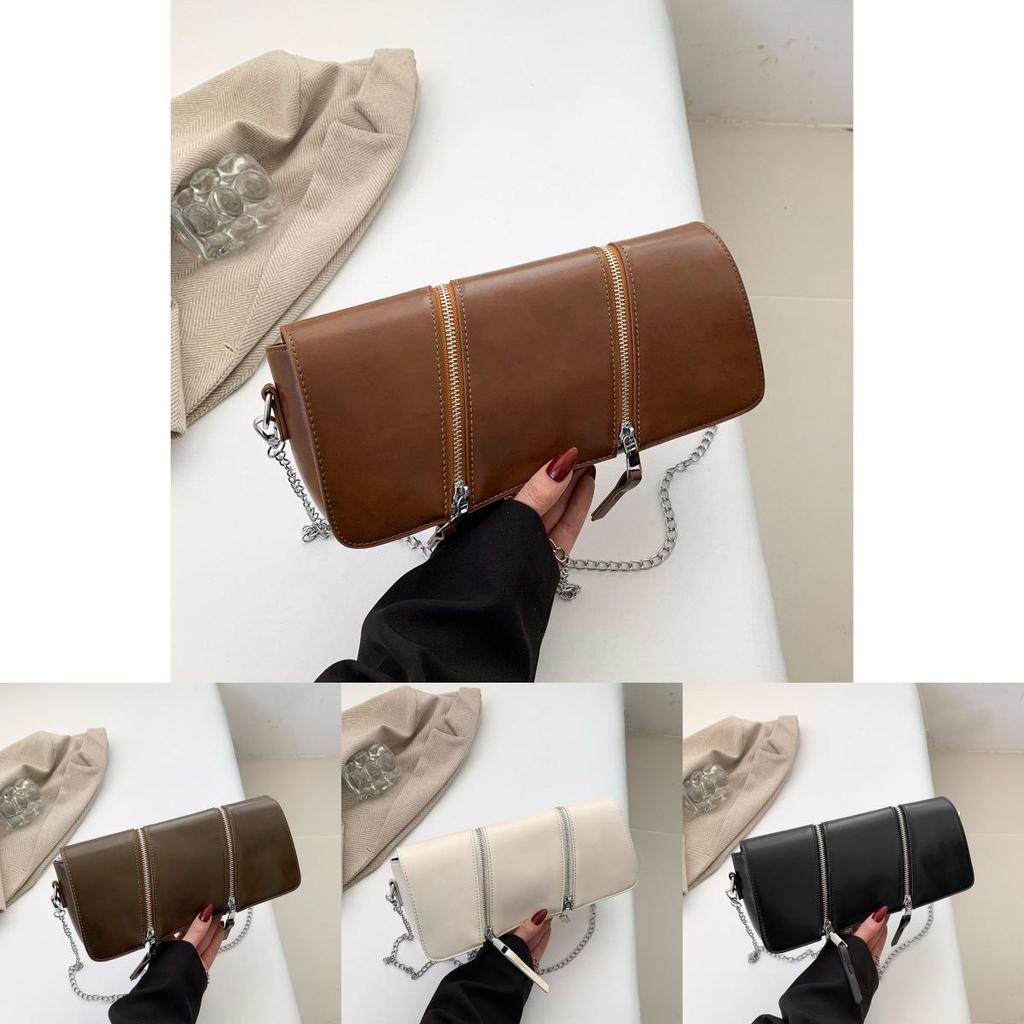 2024 New Fashion Chain Shoulder Crossbody Bag Women Double Zipper Flap Small Bag