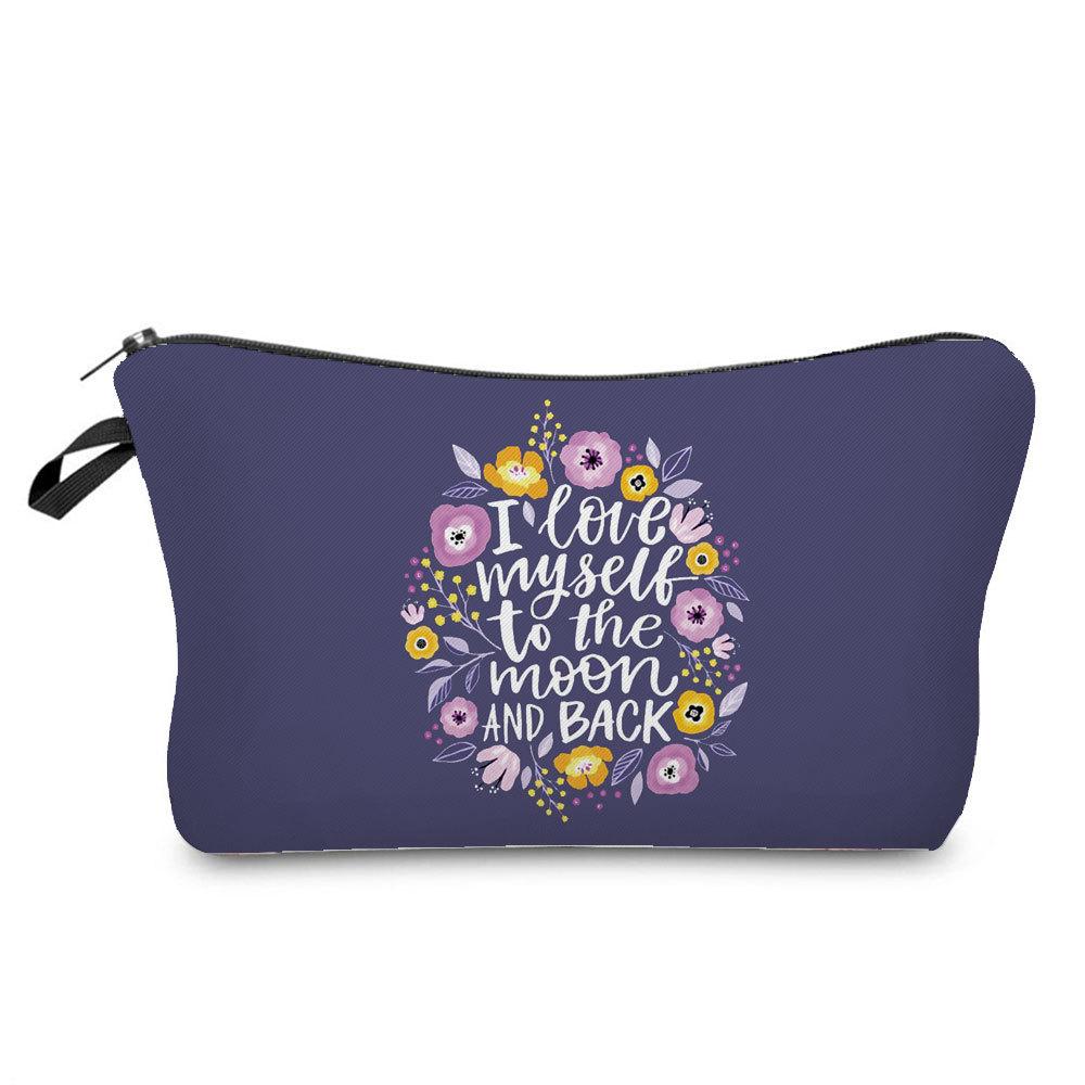 Women Flower Print Cosmetic Bag Toiletries Organize Travel Storage Case 6778