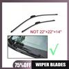 Suitable for Peugeot 206 Front and Rear Wipers 22+22+14 Wipers 2001-2006 Front and Rear Wipers