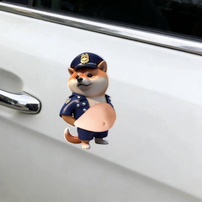 New New 2Pcs Cute Puppy Sticker 3D Soft Belly Squeezeable Sticker DIY Phone Case Home Decoration Decompression Gift For Friends