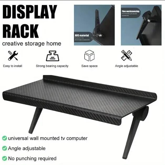 Adjustable Computer and TV Screen Storage Rack Wireless Router Set-top Box Rack No Perforated Storage Bracket Divine Tools