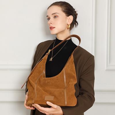 Large Bag for Women 2025 New Trend Genuine Leather Women's Bag Single Shoulder Underarm Bag Large Capacity Niche Matte Cowhide Crossbody Bag