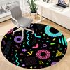 1pc Geometric Patterns Office Round Area Rug, Indoor Mat Suitable ForOffice, Under Office Chairs Bedroom Living Room Home Decor, Room Decot018