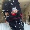 Rivet Beanie Funny Balaclava Balaclava Distressed Knitted Full Face Shiesty Mask Balaclava Scary Balaclava