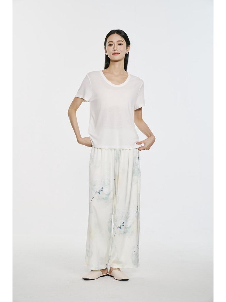 2026 Trendy Chinese-Style Women's Pajama Pants with Large Prints: Versatile for Home or Outdoor Wear In Spring, Autumn, and Summer.