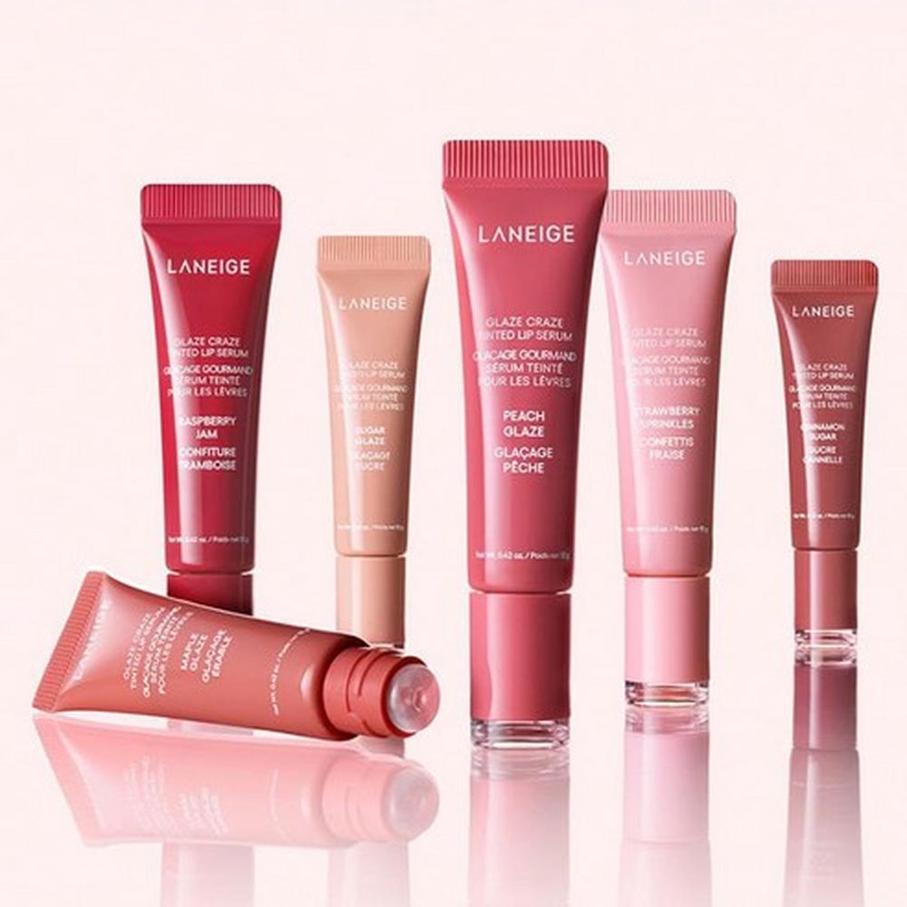 LANEIGE Glaze Craze Tinted Lip Serum 12g - Raspberry Jam - Hydrating Glossy Lip Care, Korean