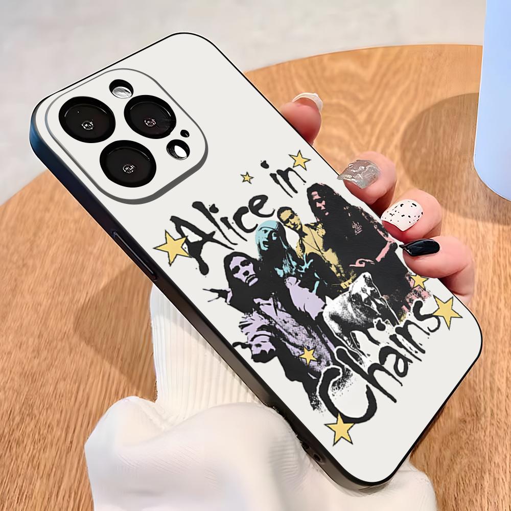 Band A_Alice In C_Chains Phone Case For IPhone 17 Pro Max 16 15 14 Pro Max 13 11 X Xs Xr 8 7Plus Silicone Cover