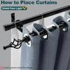 Extendable Metal Spiral Curtain Rod Set With Complete Accessories,Bracket Screws & Tox Thick 25/28Mm
