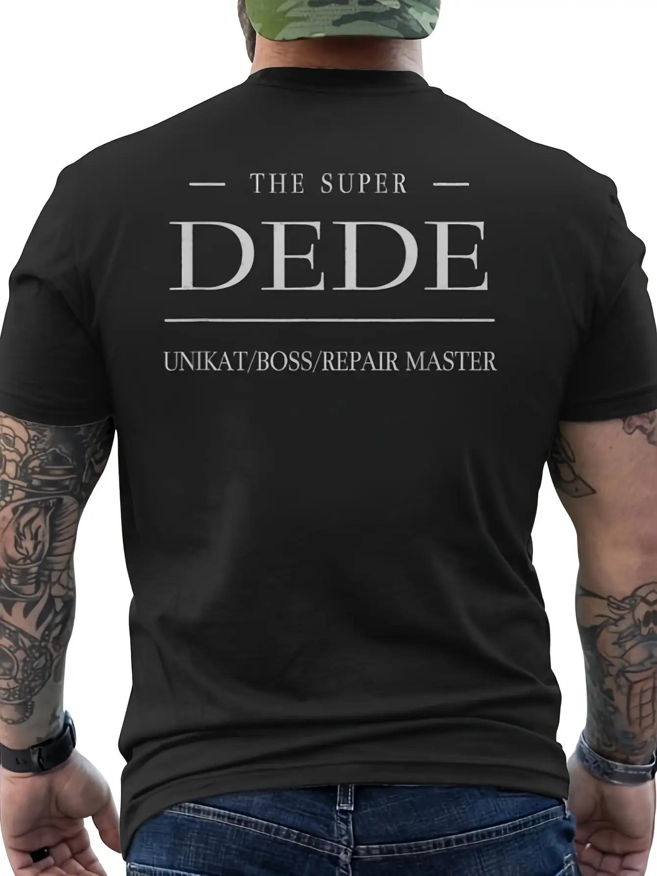 Men s Turkish Culture DEDE Repair Master Back Print T-Shirt - Turkish Text Design XXXXL