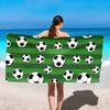1pc Sports Style Soccer Print Beach Towel, Ideal Spring Summer Gift for Beach Travel Camping Picnic