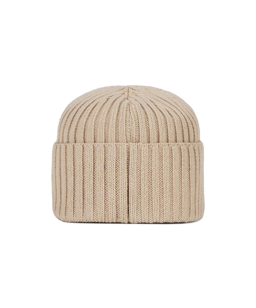 Bajal Va Curved Logo Washed Beanie Beige