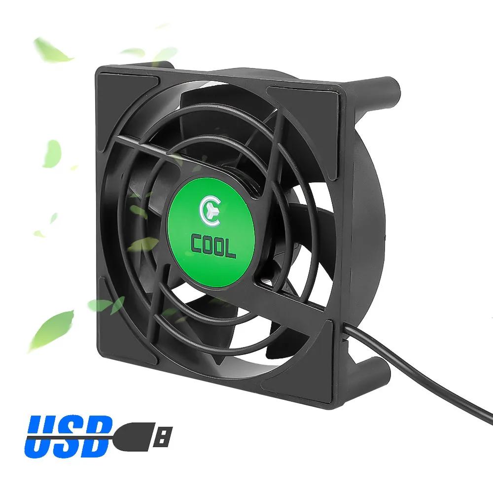 USB Mini Fan Cooling Fan DC 5V for PC TV Box Set Top Box Fan Silent Radiating 80x80x25mm With 30cm Cable