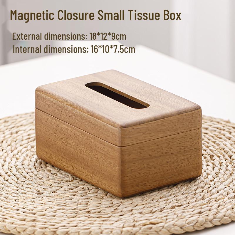 Walnut Wooden Tissue Box: Elegant Pull-Out Napkin Storage for Living Room, Coffee Table, Restaurant, Hotel, or New Chinese Style Decor.