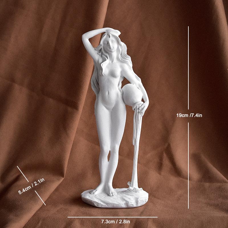 

19cm/36cm Aphrodite Sculpture Greek Godness Venus Statue Desktop Bookshelf Decoration Objects Home Room Office Decor Accent