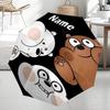 Custom Name We Bare Bears Theme Automatic Umbrella, Lightweight & Portable, 8 Rib, Perfect for Outdoor Travel, Birthdays, Christmas, Gifts.