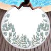 Summer Leaves Round Beach Towel Eucalyptus Leaf Garland Microfiber Beach Blanket Soft Absorbent Quick Dry Bath Towel Picnic Mat
