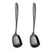 Set of 2 Modern Square Head Stainless Steel Spoons Perfect for Everyday Meals and Special Occasions Easy To Clean