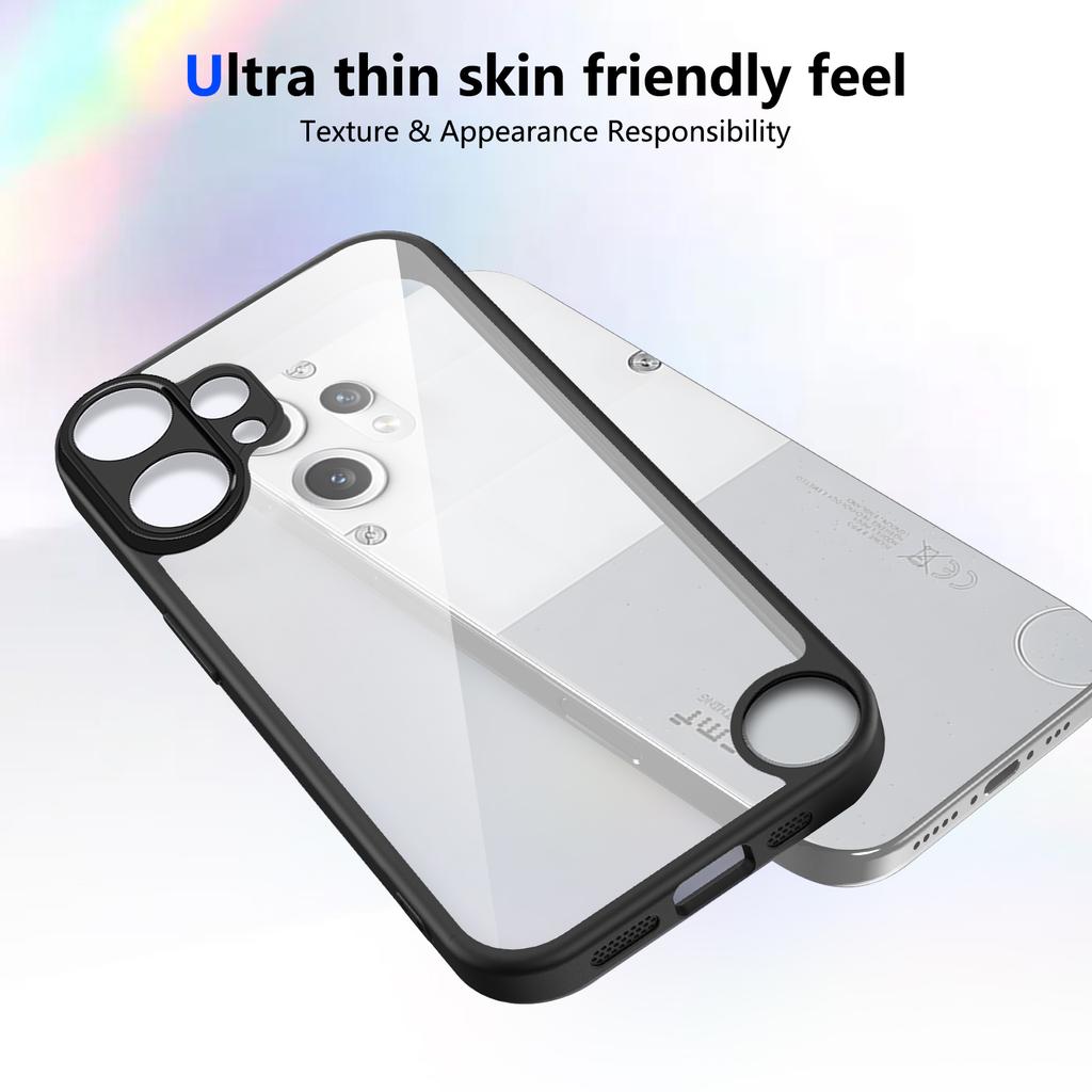 Nothing CMF Phone 2 Pro A001 Case Air Cushion Shockproof Silicone Bumper Clear Matte Back Cover Hard Case for CMF Phone 2 Pro 5G
