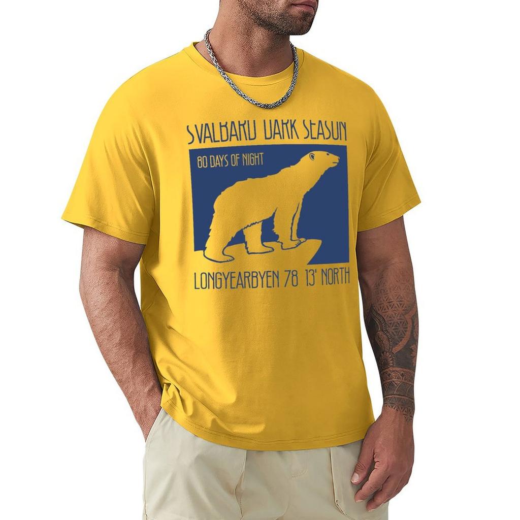 Svalbard Dark Season T-Shirt Heavyweights Custom T Shirt Shirts Graphic Tees Clothing For Men