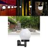 Modern Outdoor Led Wall Light Glass Stainless Steel Globe Design Ip44 Certified