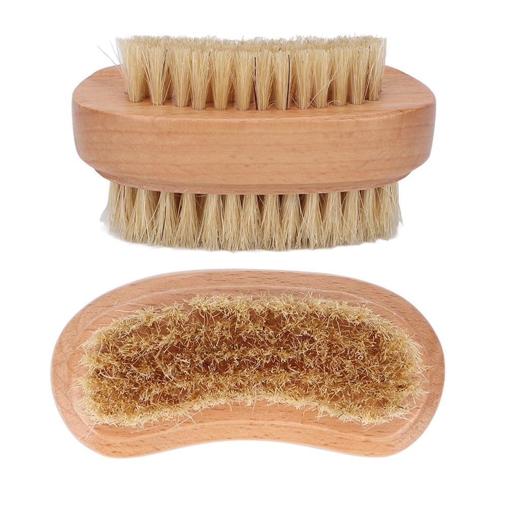 Dual-Sided Wide & Narrow Bristle Cuticle Cleaning Brush For Home And Salon Use