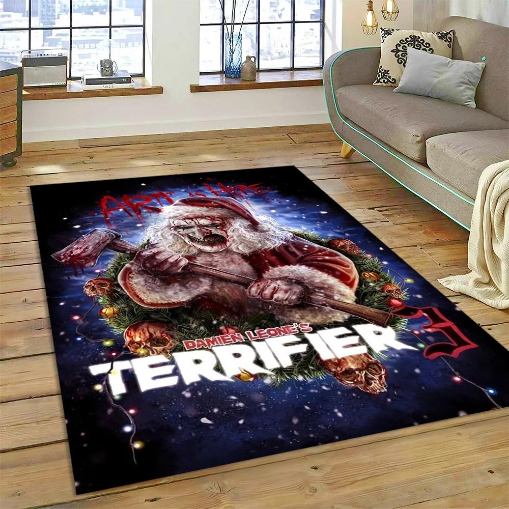 

2025 New Style Terrifier 3 Horror Clown Movie Carpet Rug for Bedroom Living Room Home Sofa Decoration,kids Play Decor Floor Mat 40x60cm( 15x23in )