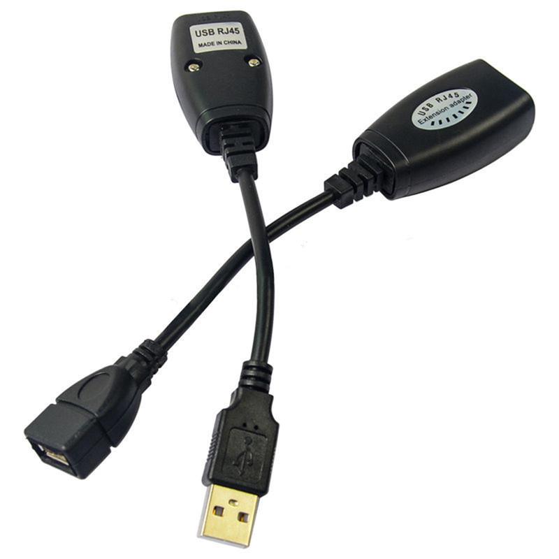 Usb Extension Ethernet Rj45 Cat5E/6 Cable Lan Adapter Extender Over Repeater